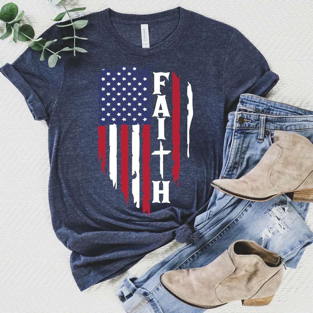 American Faith T-Shirt - Bible Verse Shirt - Scripture Shirt For Women - Ciaocustom