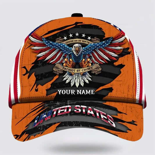 American By Birth Patriot By Choice Eagle Baseball Cap - Christian Hats for Men and Women