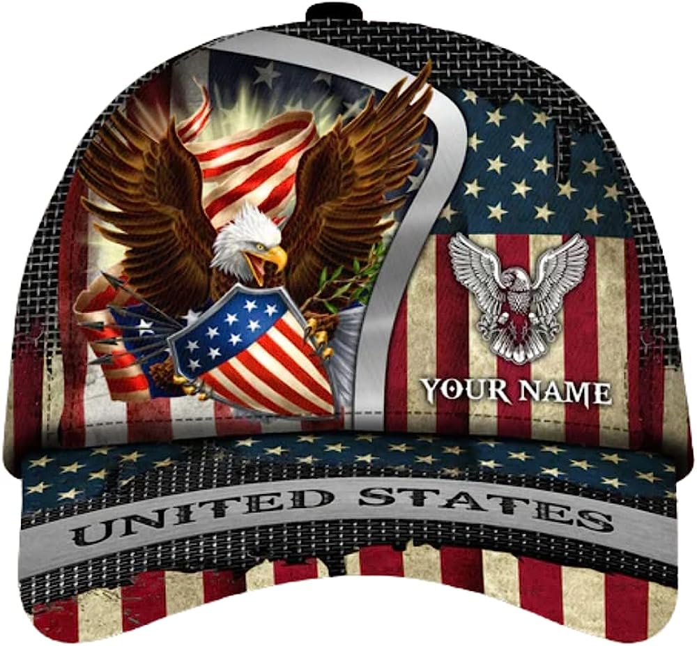 American Eagle All Over Print Baseball Cap - Christian Hats For Men Women