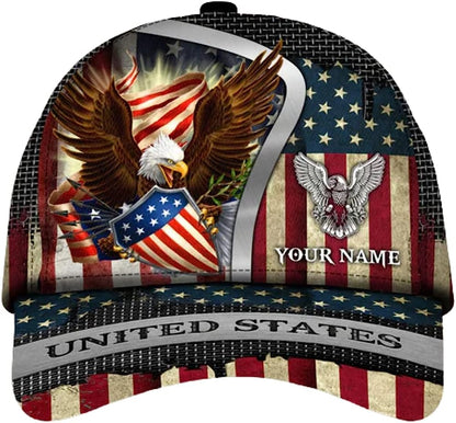 American Eagle All Over Print Baseball Cap - Christian Hats For Men Women