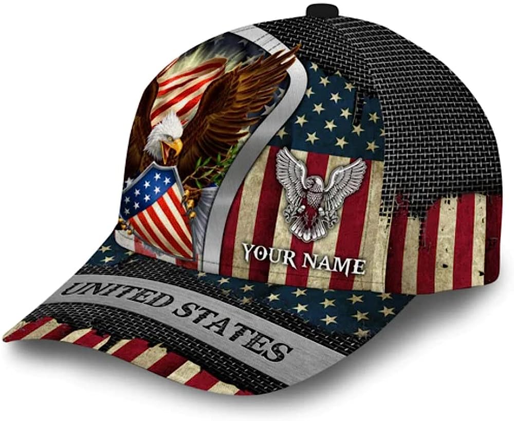 American Eagle All Over Print Baseball Cap - Christian Hats For Men Women
