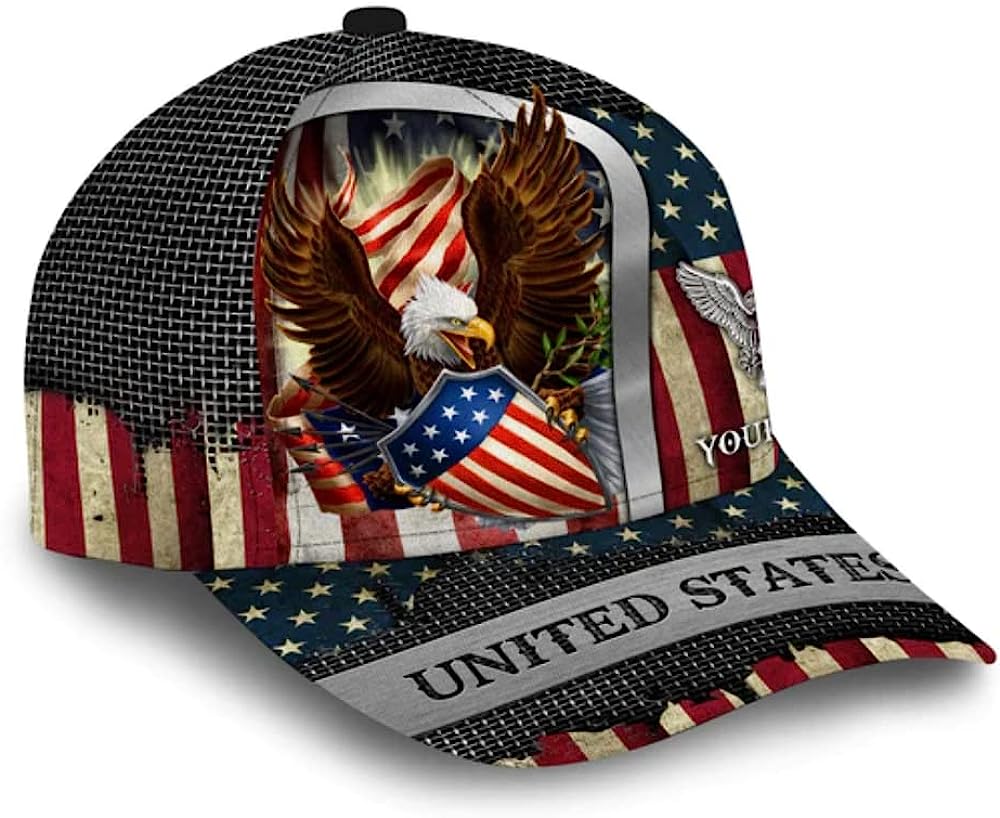American Eagle All Over Print Baseball Cap - Christian Hats For Men Women
