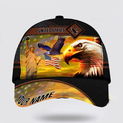 American Eagle Custom Name Baseball Cap - Christian Hats for Men and Women