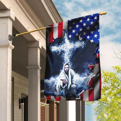 American House Flags Jesus Hand House Flags - Christian Garden Flags - Outdoor Christian Flag