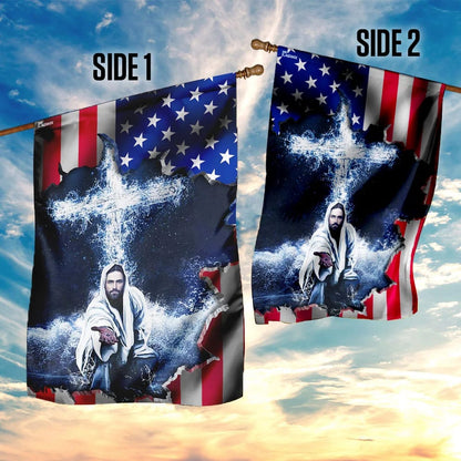 American House Flags Jesus Hand House Flags - Christian Garden Flags - Outdoor Christian Flag