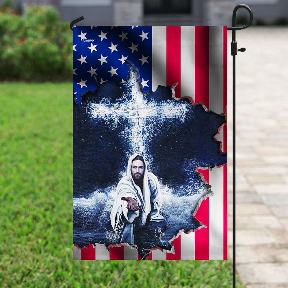 American House Flags Jesus Hand House Flags - Christian Garden Flags - Outdoor Christian Flag