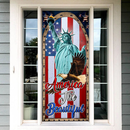American Patriotic Door Cover Step - Religious Door Decorations - Christian Home Decor