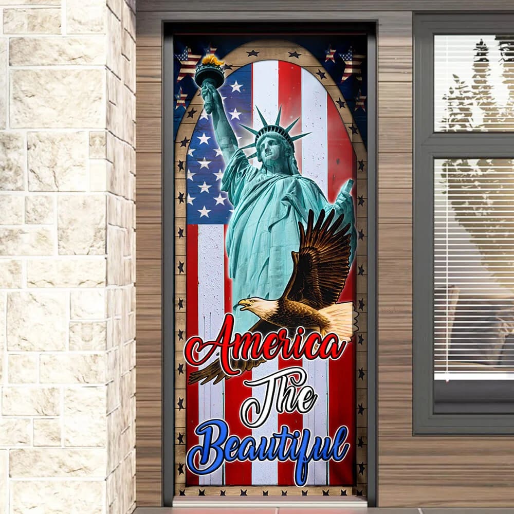 American Patriotic Door Cover Step - Religious Door Decorations - Christian Home Decor