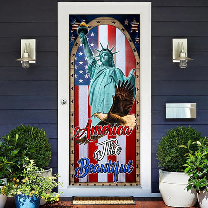 American Patriotic Door Cover Step - Religious Door Decorations - Christian Home Decor