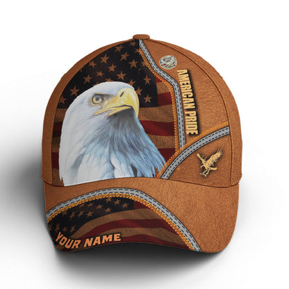 American Pride Eagle Leather Style Baseball Cap
