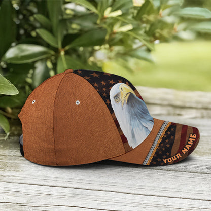 American Pride Eagle Leather Style Baseball Cap