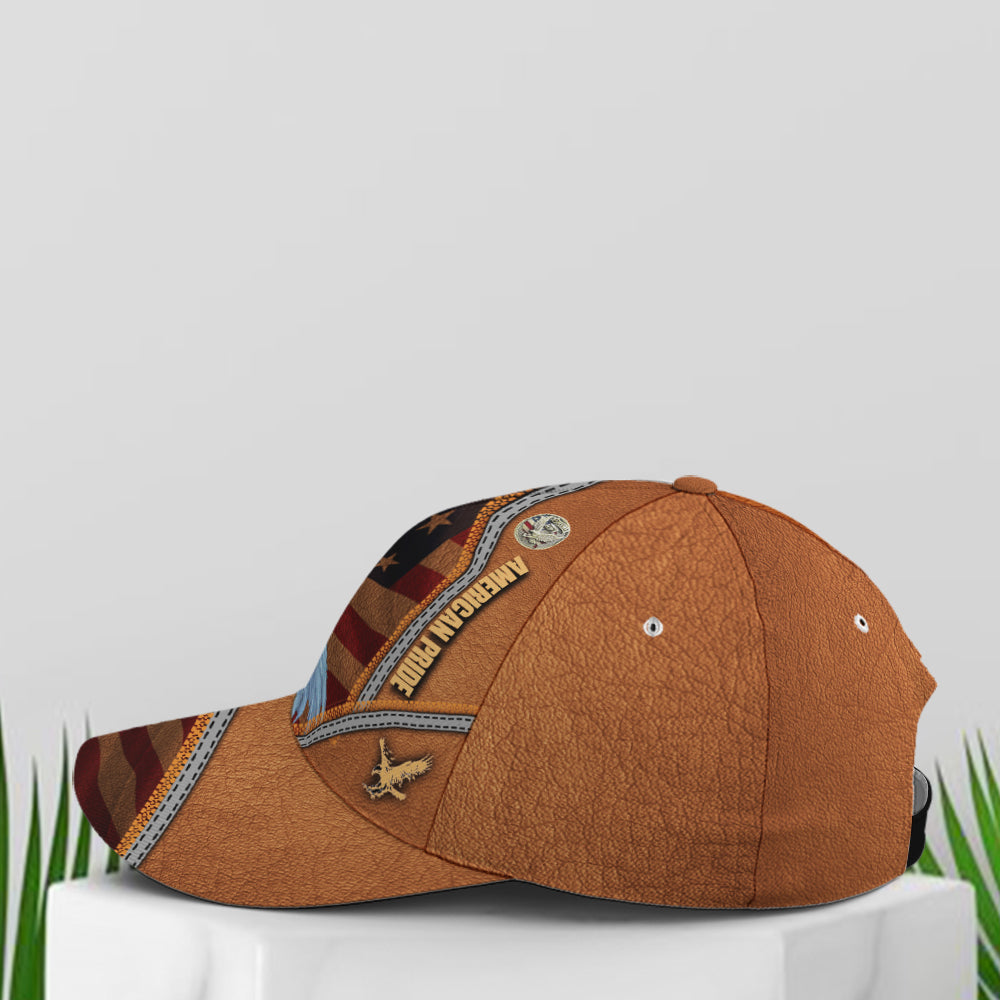 American Pride Eagle Leather Style Baseball Cap