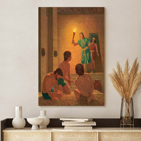 Ammon Delivers Aaron And His Companions From Prison Canvas Pictures - Religious Canvas Wall Art - Scriptures Wall Decor