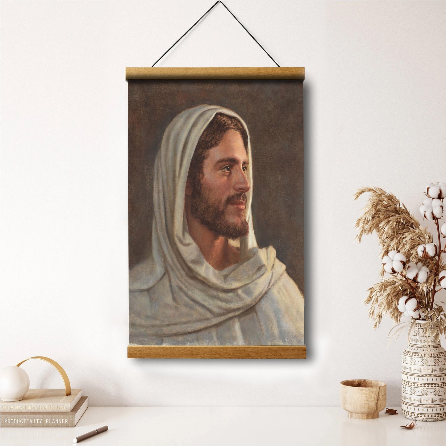 Amongst Us Hanging Canvas Wall Art - Jesus Picture - Jesus Portrait Canvas - Religious Canvas