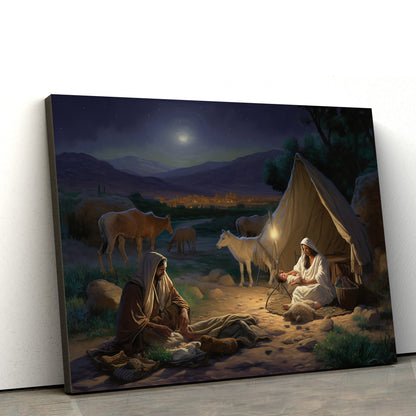An Illustration About The Birth - Canvas Picture - Jesus Christ Canvas - Christian Wall Art