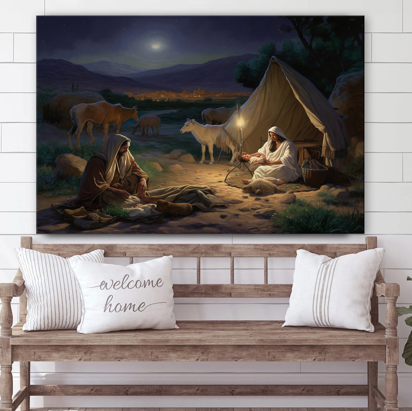 An Illustration About The Birth - Canvas Picture - Jesus Christ Canvas - Christian Wall Art