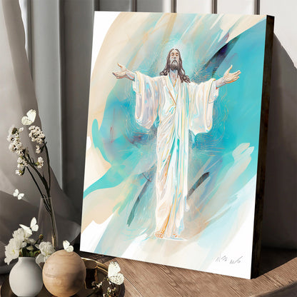 An Illustration Of Jesus In Space - Canvas Picture - Jesus Christ Canvas - Christian Wall Art