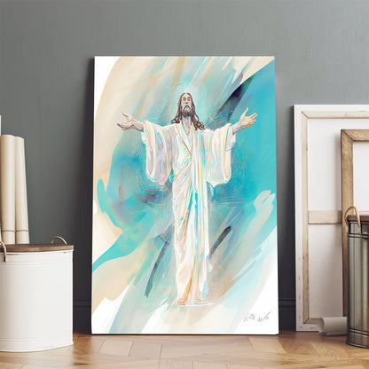An Illustration Of Jesus In Space - Canvas Picture - Jesus Christ Canvas - Christian Wall Art