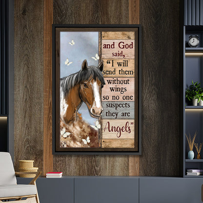 Horse - And God Said - Jesus Poster - Jesus Canvas - Christian Gift - Ciaocustom