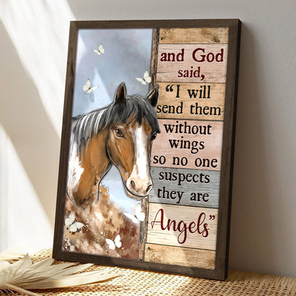 Horse - And God Said - Jesus Poster - Jesus Canvas - Christian Gift - Ciaocustom