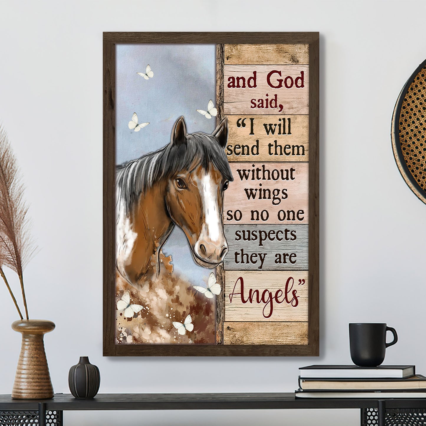 Horse - And God Said - Jesus Poster - Jesus Canvas - Christian Gift - Ciaocustom