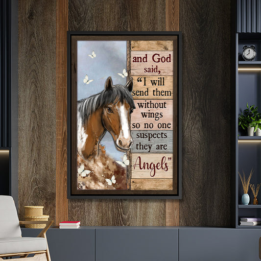 And God Said - Horse - Jesus Canvas Art - Jesus Poster - Jesus Canvas - Christian Gift - Ciaocustom