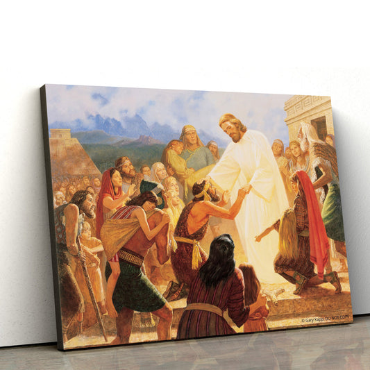 And He Healed Them All Every One Canvas Pictures - Christian Paintings For Home - Religious Canvas Wall Decor