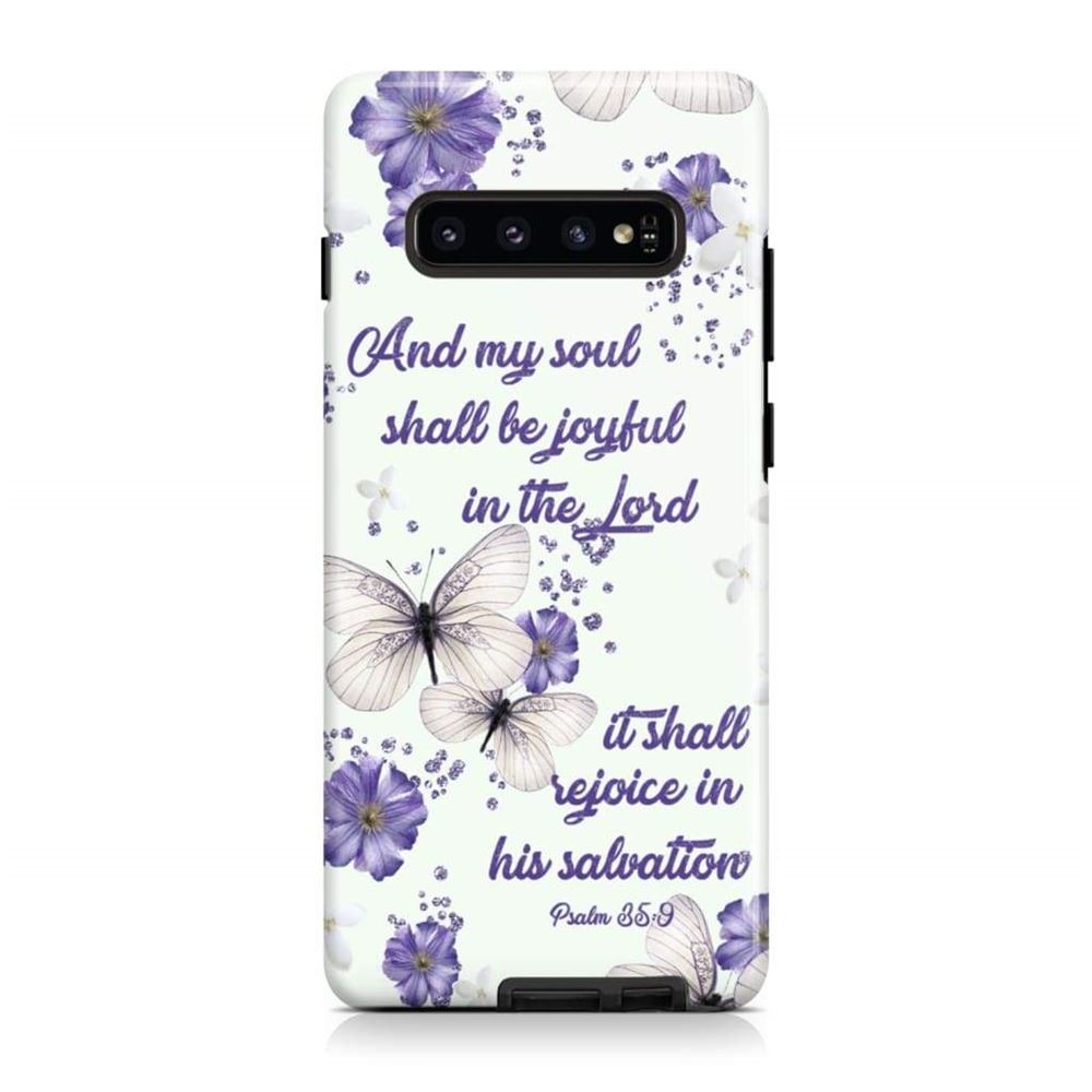 And My Soul Shall Be Joyful In The Lord Psalm 359 Bible Verse Phone Case - Scripture Phone Cases - Iphone Cases Christian
