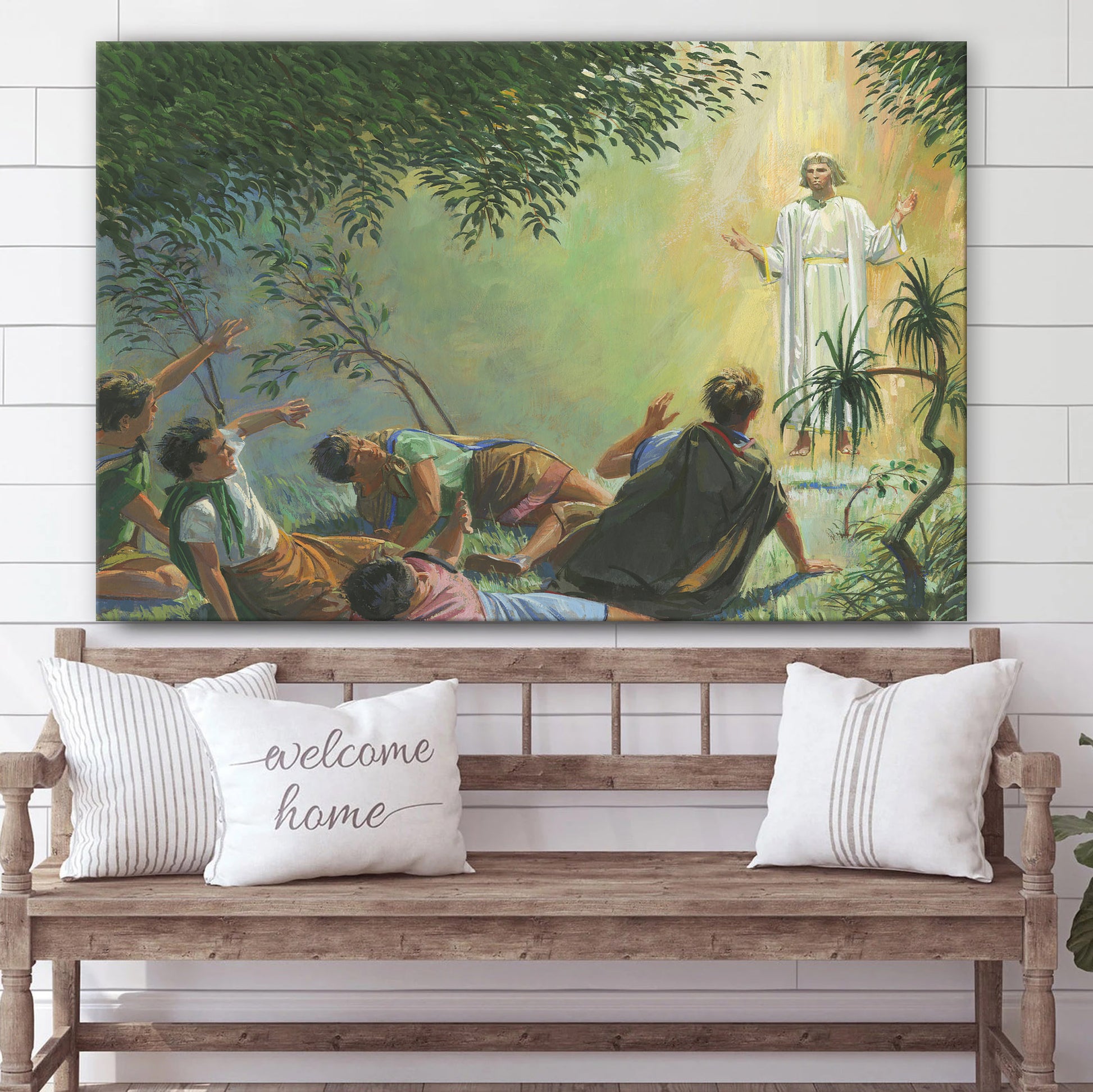 Angel Appears To Alma And The Sons Of Mosiah Canvas Pictures - Christian Paintings For Home - Religious Canvas Wall Decor