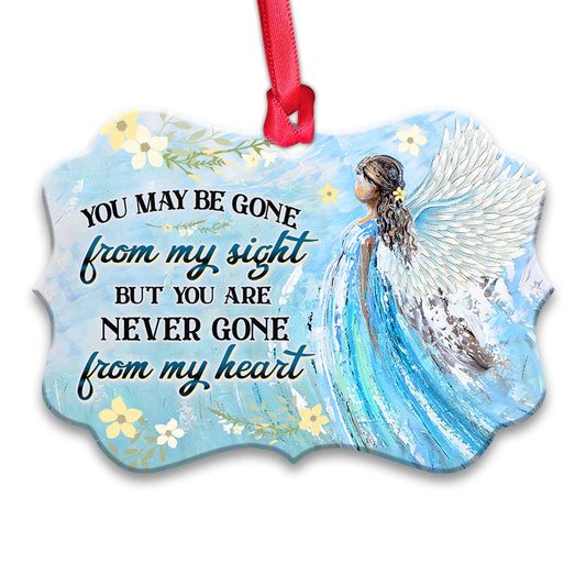 Angel Faith You Are Never Gone From My Heart 2 Metal Ornament - Christmas Ornament - Christmas Gift