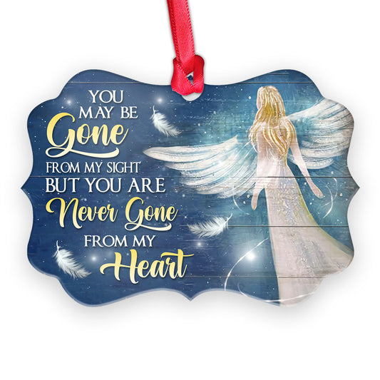Angel Faith You Are Never Gone From My Heart Metal Ornament - Christmas Ornament - Christmas Gift