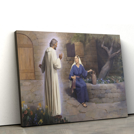 Angel Gabriel Appears To Mary - Jesus Canvas Wall Art - Christian Wall Art