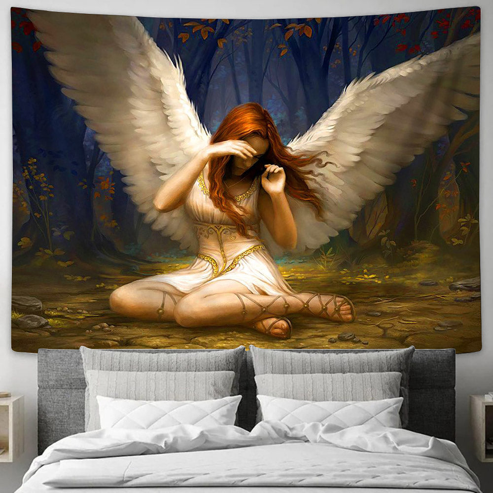 Angel Girl Tapestry - Catholic Tapestry - Religious Gift - Christian Tapestry