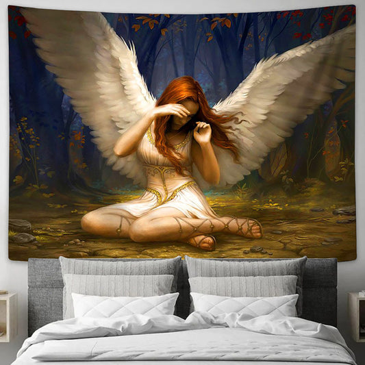 Angel Girl Tapestry - Catholic Tapestry - Religious Gift - Christian Tapestry