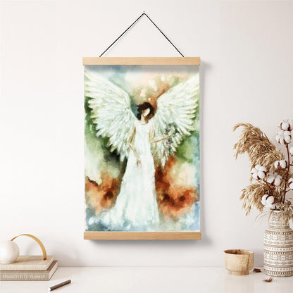 Angel Hanging Canvas Hanging Wall Art - Catholic Hanging Canvas Wall Art - Religious Gift - Christian Wall Art Decor