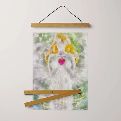 Angel Heart Hanging Canvas Wall Art Decor - Catholic Hanging Canvas Wall Art - Religious Gift - Christian Wall Art Decor