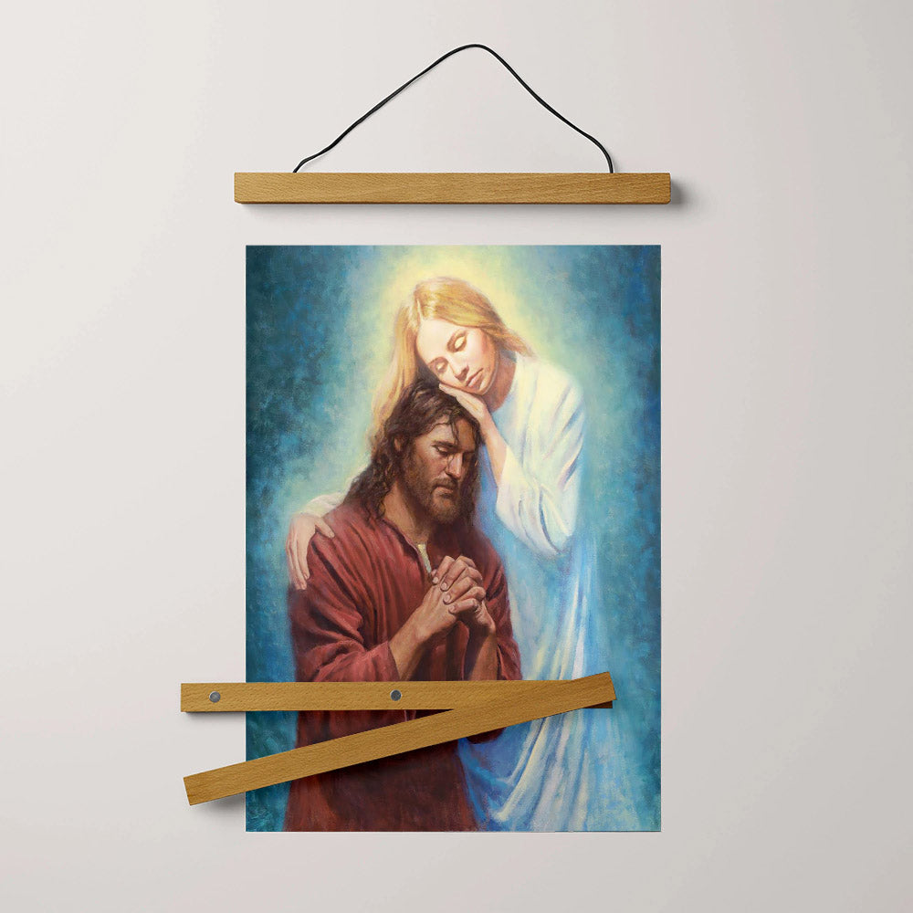 Angel Mother Hanging Canvas Wall Art - Gift For Mom - Religious Canvas