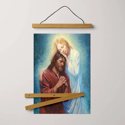 Angel Mother Hanging Canvas Wall Art - Gift For Mom - Religious Canvas