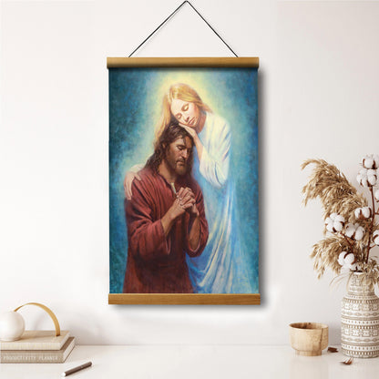Angel Mother Hanging Canvas Wall Art - Gift For Mom - Religious Canvas