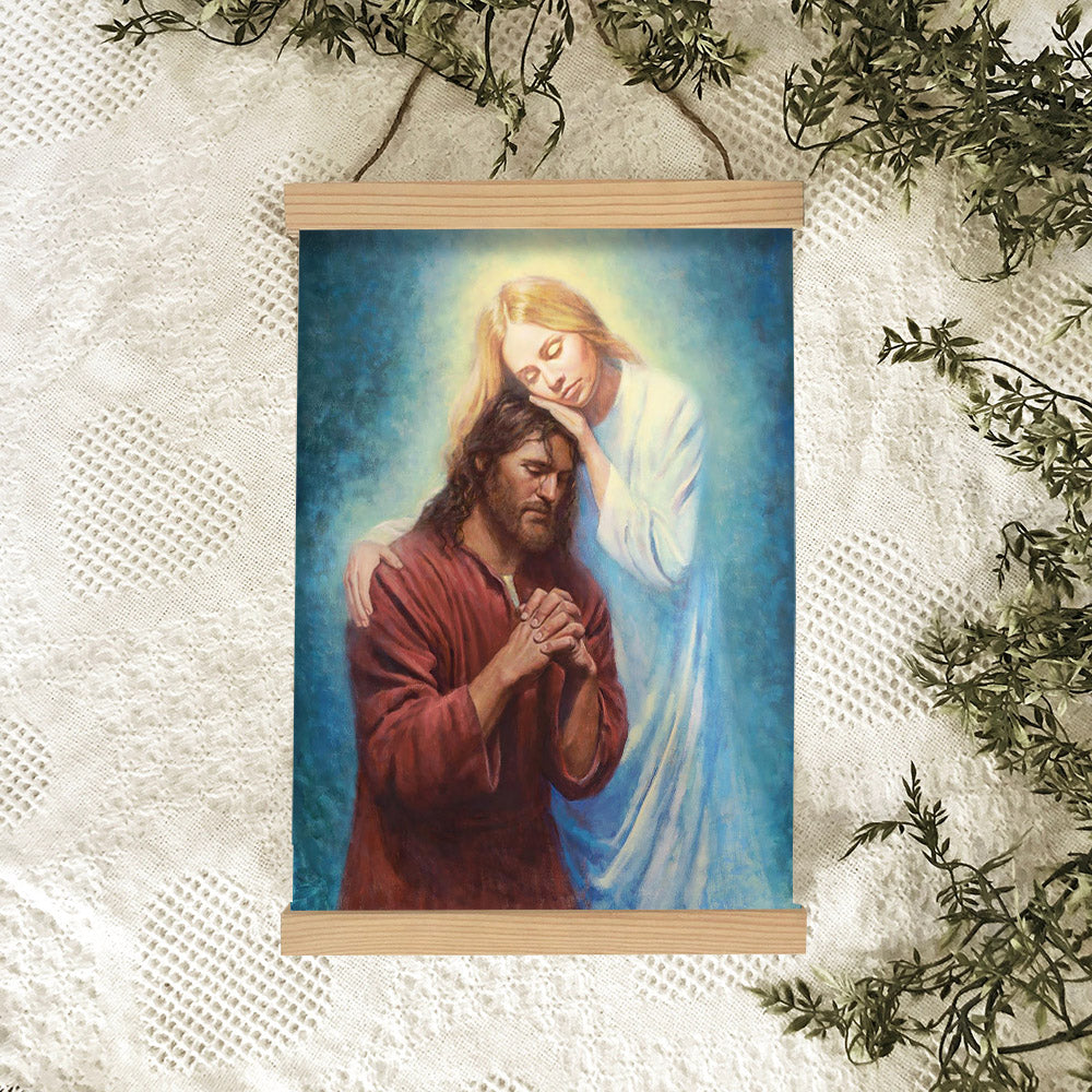 Angel Mother Hanging Canvas Wall Art - Gift For Mom - Religious Canvas