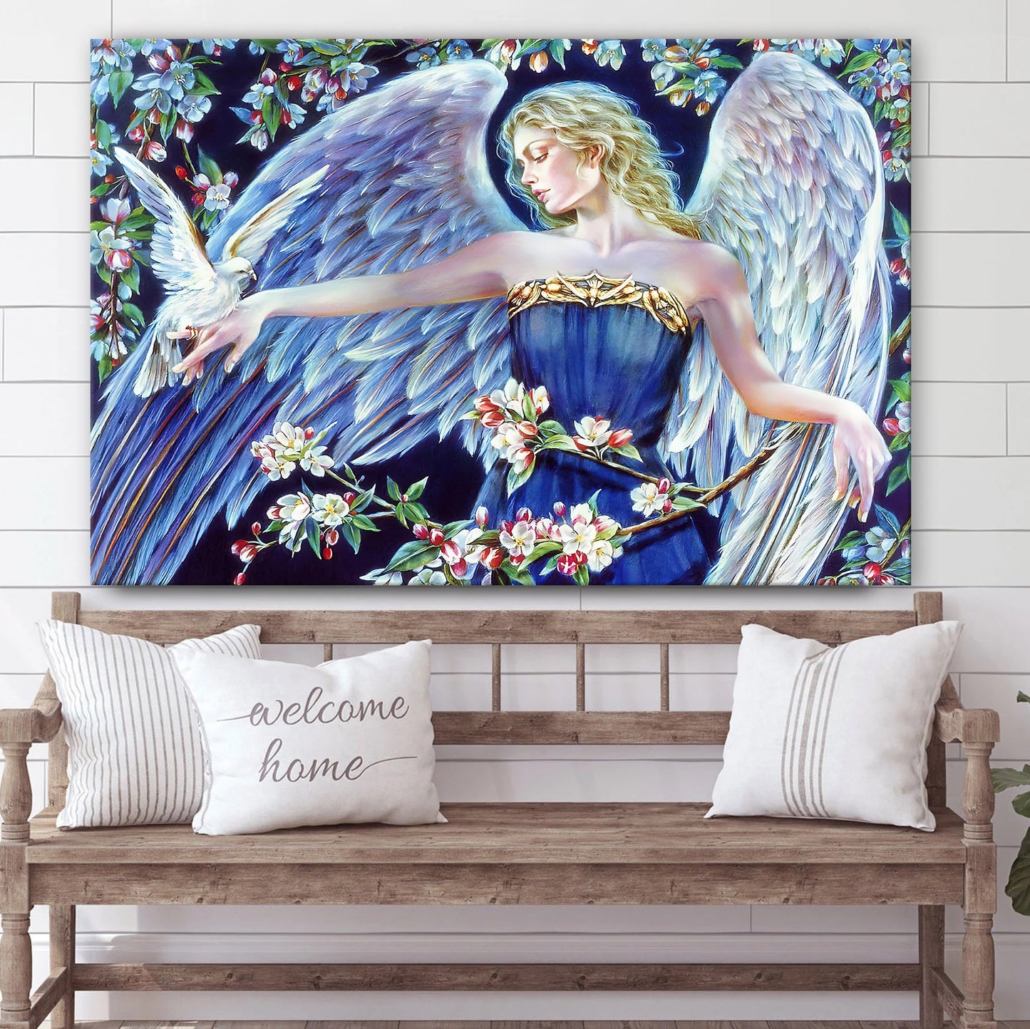 Angel Of Spring Canvas Wall Art - Catholic Canvas Wall Art - Religious Gift - Christian Wall Art Decor