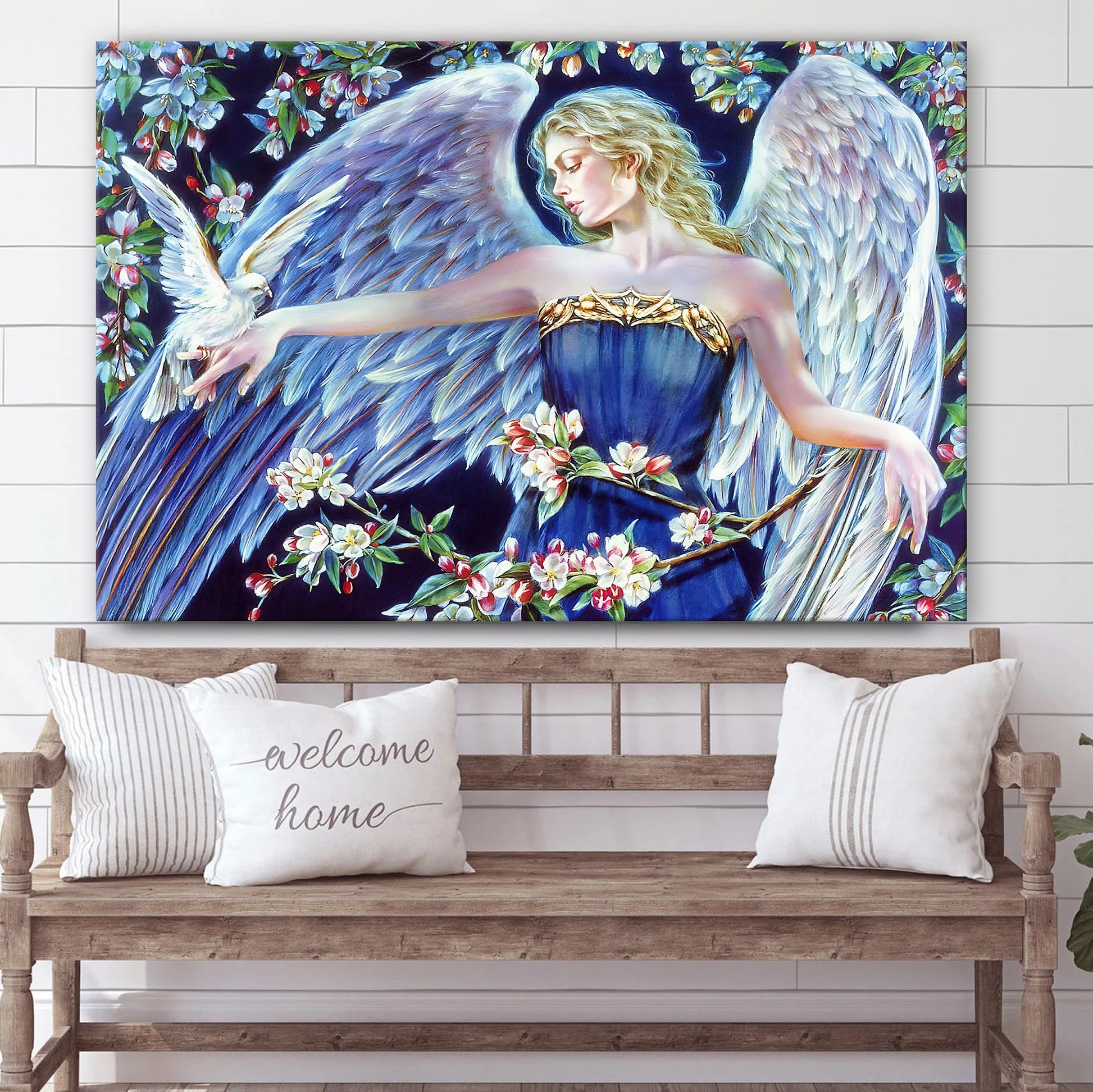 Angel Of Spring Canvas Wall Art - Catholic Canvas Wall Art - Religious Gift - Christian Wall Art Decor