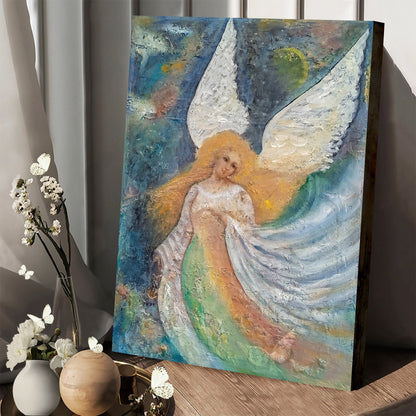 Angel Oil Painting Canvas Wall Art - Catholic Canvas Wall Art - Religious Gift - Christian Wall Art Decor