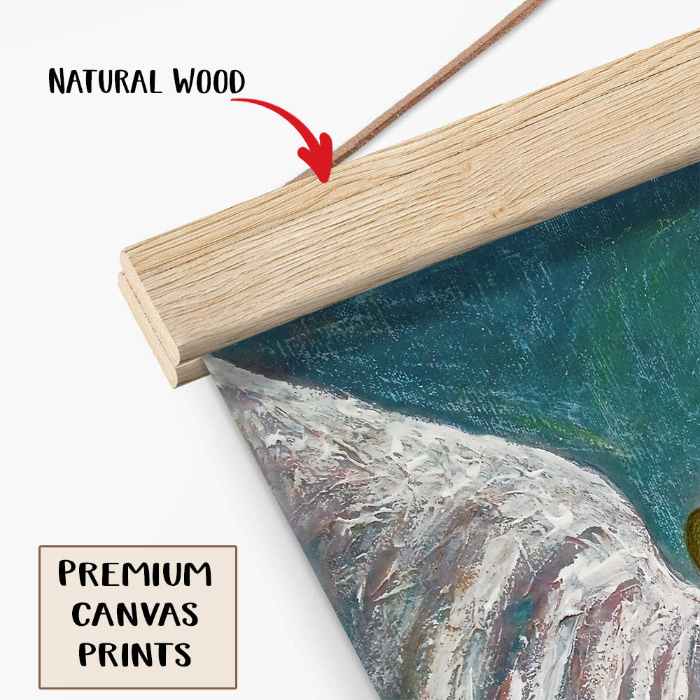 Angel Original Painting Guardian Angel Hanging Canvas Wall Art - Catholic Hanging Hanging Canvas Wall Art - Religious Gift - Christian Wall Art Decor