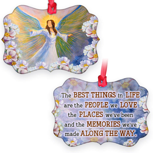 Angel The Best Things In Life Metal Ornament - Christmas Ornament - Christmas Gift