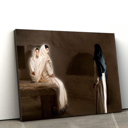 Angel Tomb Jesus - Jesus Canvas Wall Art - Christian Wall Art