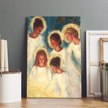 Angels Portrait Canvas Wall Art - Christmas Gift
