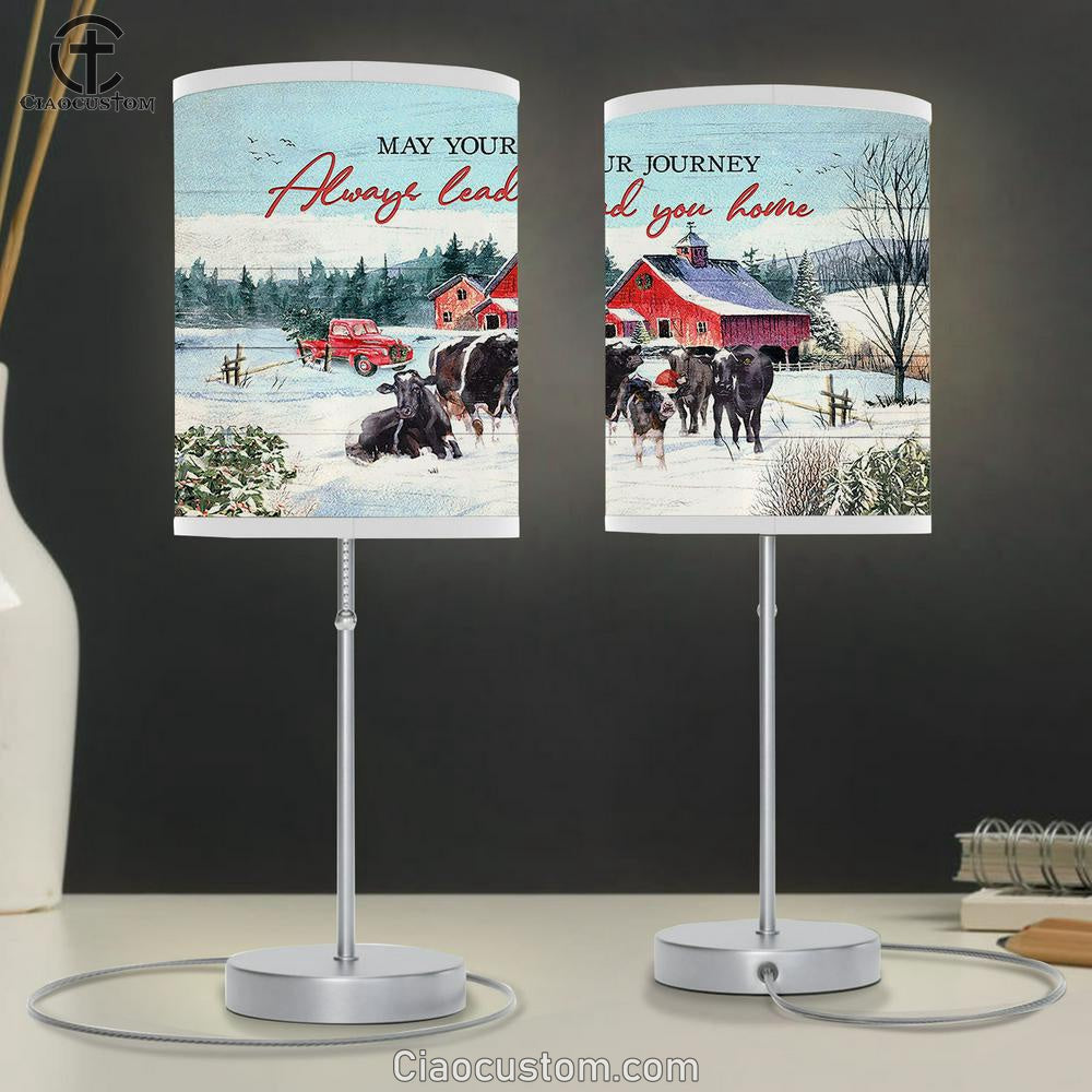 Angus Aberdeen May your journey always lead you home Table Lamp For Bedroom - Bible Verse Table Lamp - Religious Room Decor
