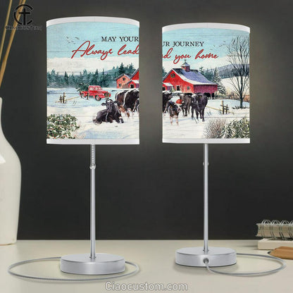 Angus Aberdeen May your journey always lead you home Table Lamp For Bedroom - Bible Verse Table Lamp - Religious Room Decor