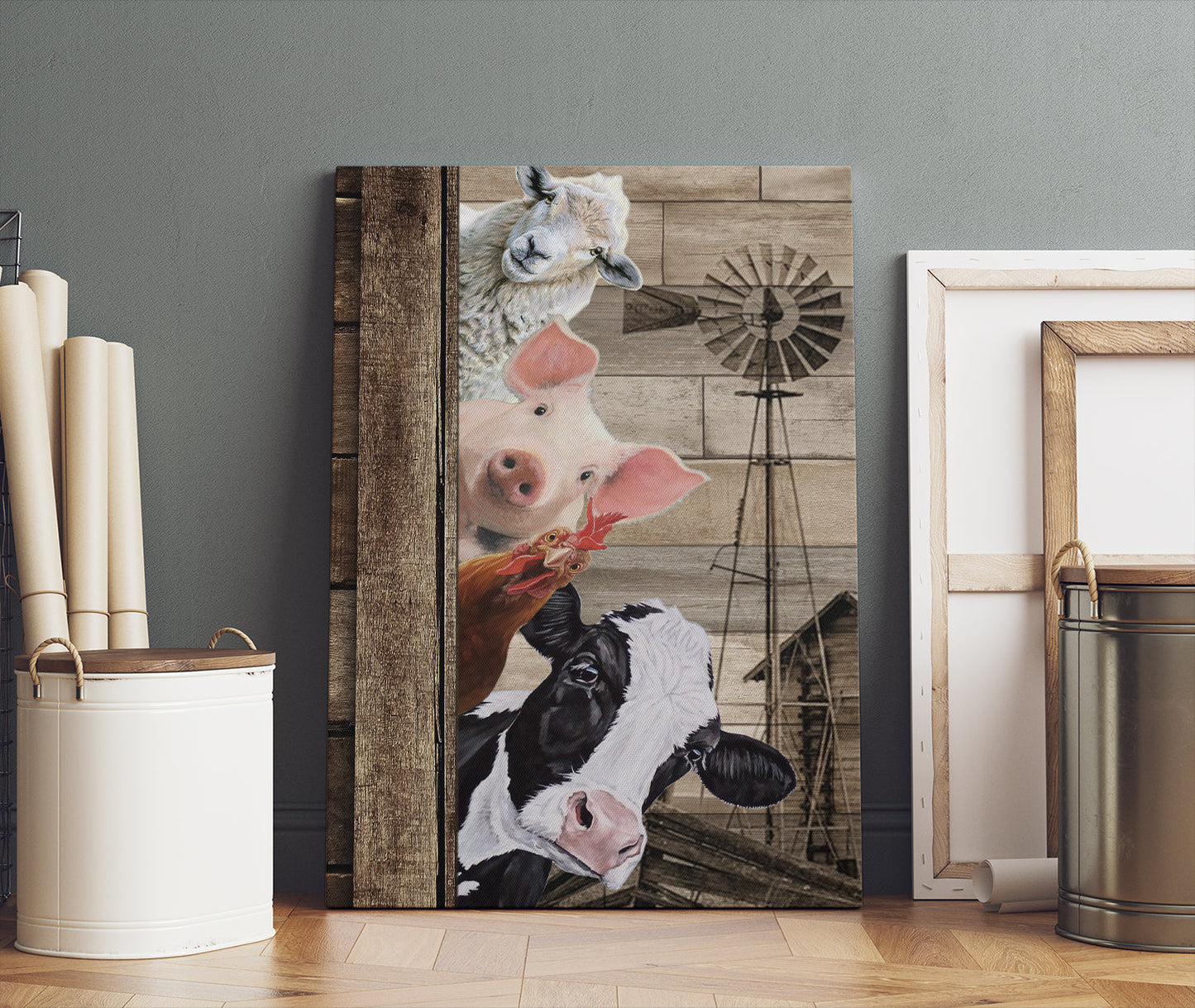 Animal Farm Canvas Poster - Gift Ideas For Farmer